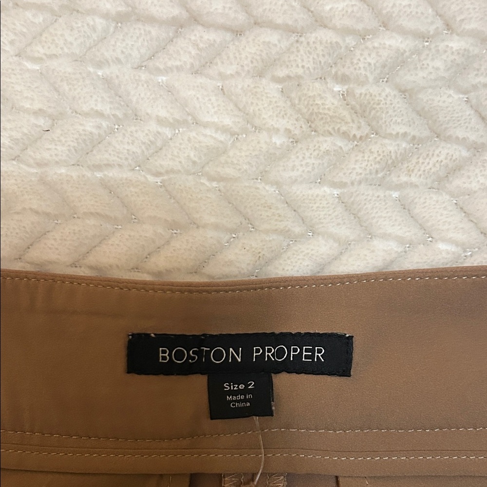 Set of 4 like-new Boston Proper Women's Trousers - Red, Tan, Pink, Cream - Picture 4 of 7
